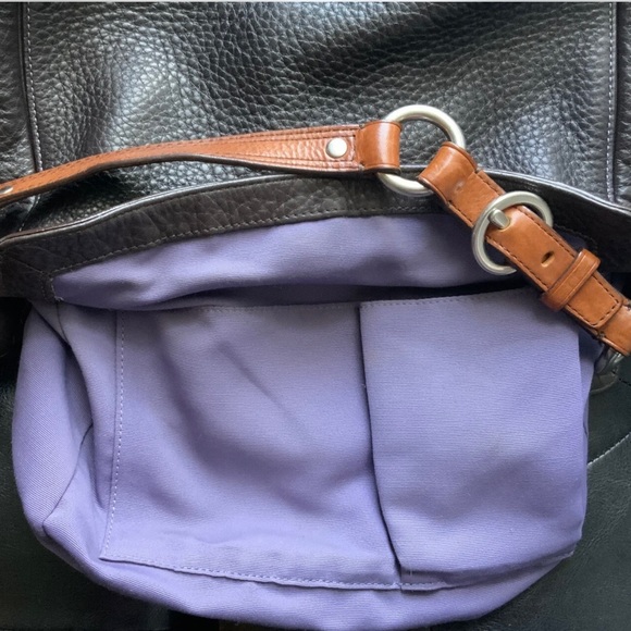 COACH D06S-10131 Chelsea BROWN Pebbled Leather Bag w/ Turn Lock - Picture 6 of 8